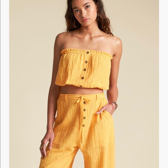 Sincerly Jules Pants - NWT Billabong X Sincerely Jules Yellow Set Medium